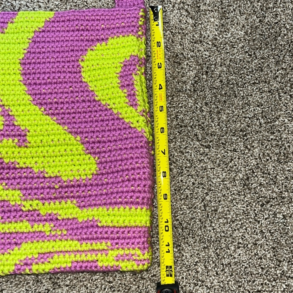 Handmade Crochet Bag 10x12 inches - Picture 3 of 4